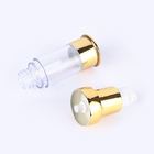 Wholesale AS plastic airless bottle 10ml-30ml gold refillable cosmetic twist lotion pump packaging