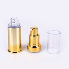 New design gold AS plastic 10ml-30ml with clear cap vacuum cosmetic face cream pump bottle