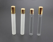 Wholesale frosted Glass Cosmetic Packaging body perfume Oil roll on Glass bottle with Twist up Caps