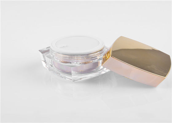 Double Wall 50g Square Acrylic Cream Jar Cosmetic Package Container