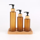 120ml 250ml Bamboo PP Amber Frosted Lotion Bottle