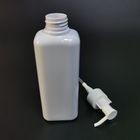 150ml Empty Square PET Flat Shoulder White Clear Plastic Shower Gel Spray Bottle Empty Refillable Shampoo Pump Bottle