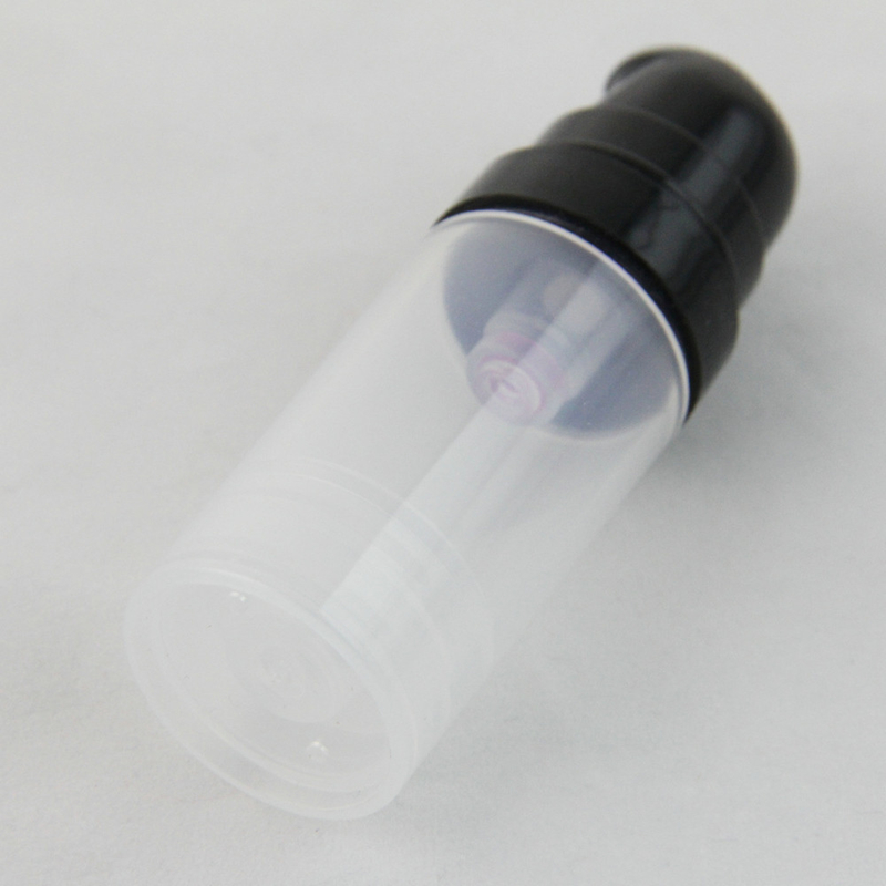Clear 12ml PP propellant-free dispensing airless cosmetic bottle