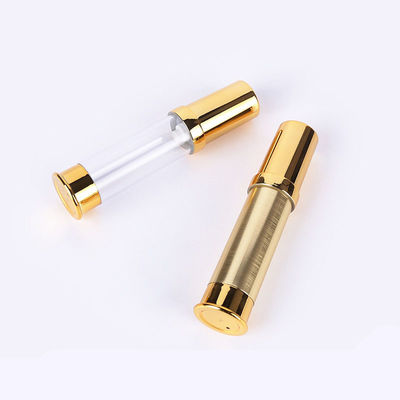 5ML 10ML vàng được tô bằng nhựa PP không khí bơm kem dưỡng da lọ bao bì mỹ phẩm